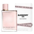 Burberry Her Eau de Parfum bottle and packaging on a white background