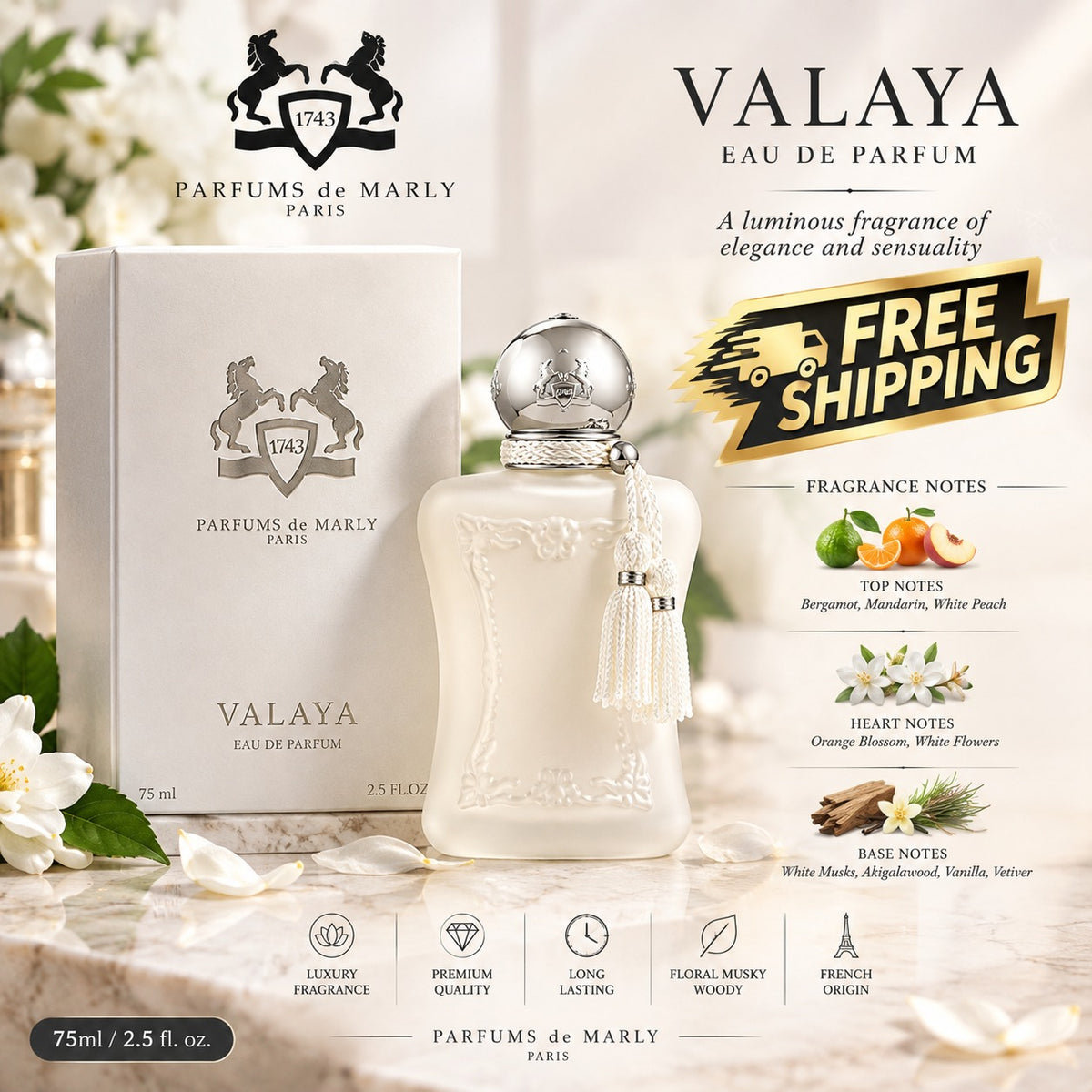 Parfums de Marly Valaya Eau de Parfum 75ml / 2.5 Fl Oz
