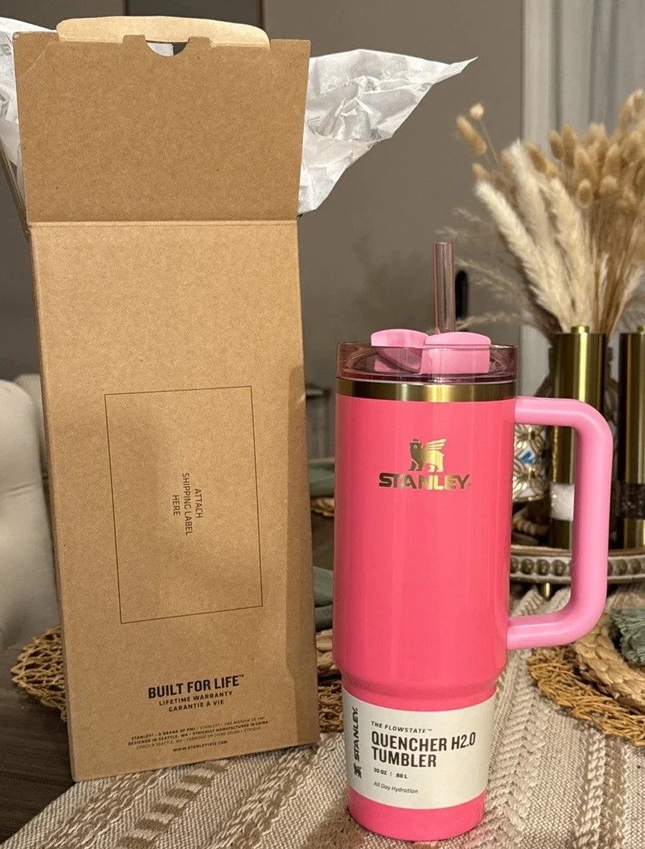 Stanley PINK PARADE 30oz Quencher Regular Straw Limited Tumbler - In Hand Now 🩷