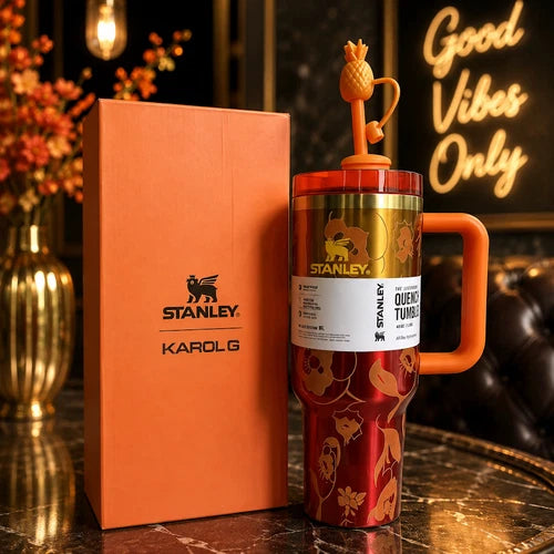 Stanley 1913 x KAROL G Quencher H2.0 FlowState 40 oz Tumbler – Karol G Flor Limited Edition